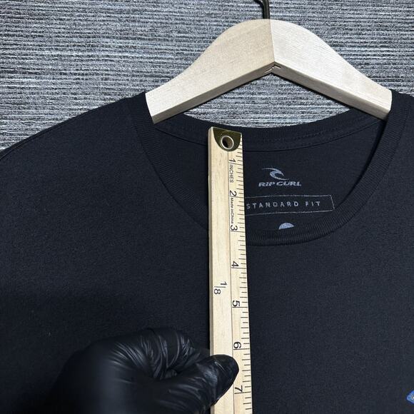 Rip Curl Shirt Men's Large Black Palms Surfing Long Sleeve Standard - Picture 6 of 13